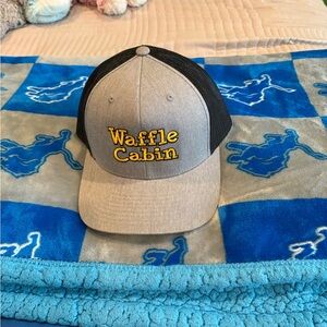Waffle Cabin Gray & Black Trucker Hat